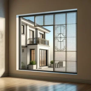 Protección para ventana de celosía