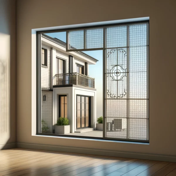 Protección para ventana de celosía